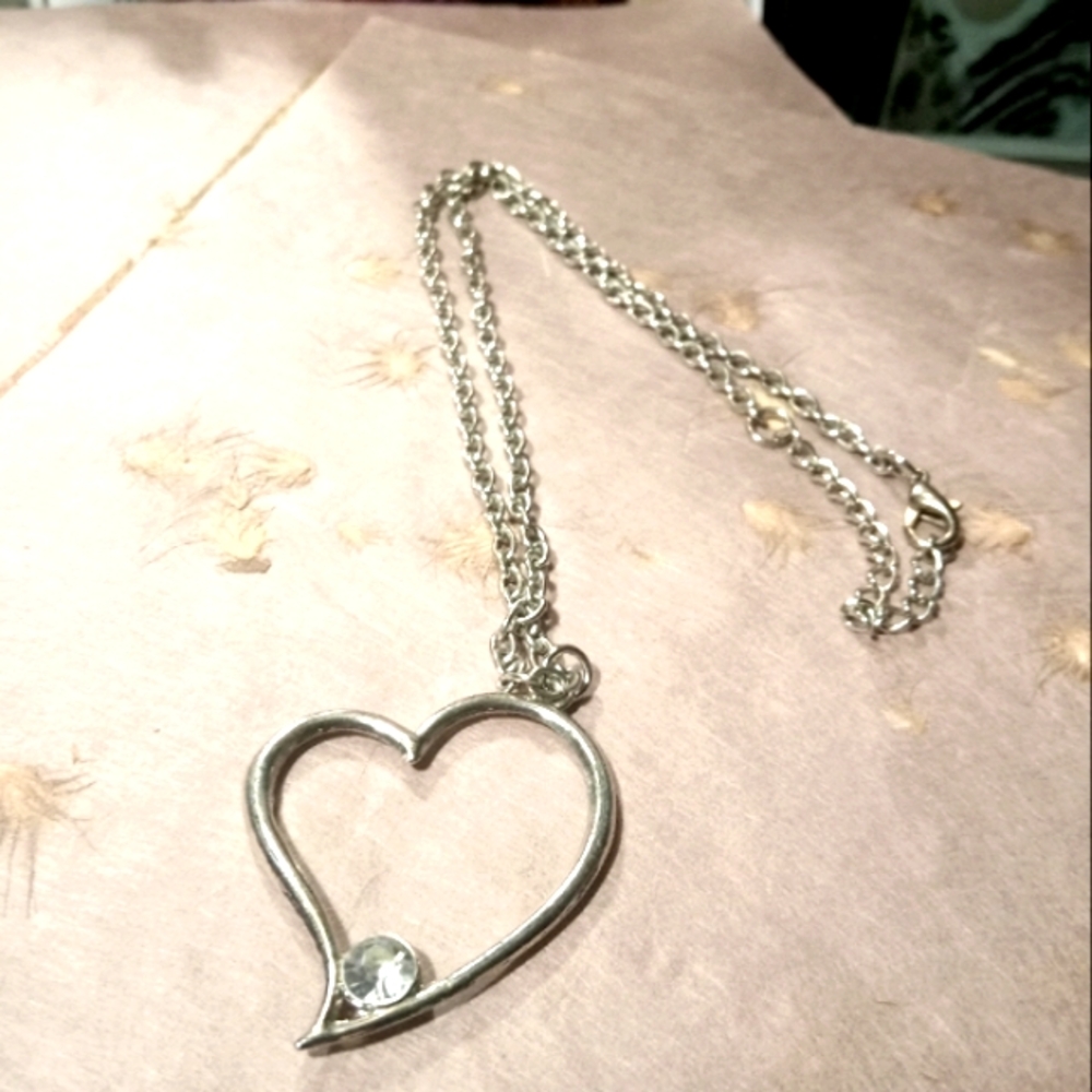 Heart and gem necklace